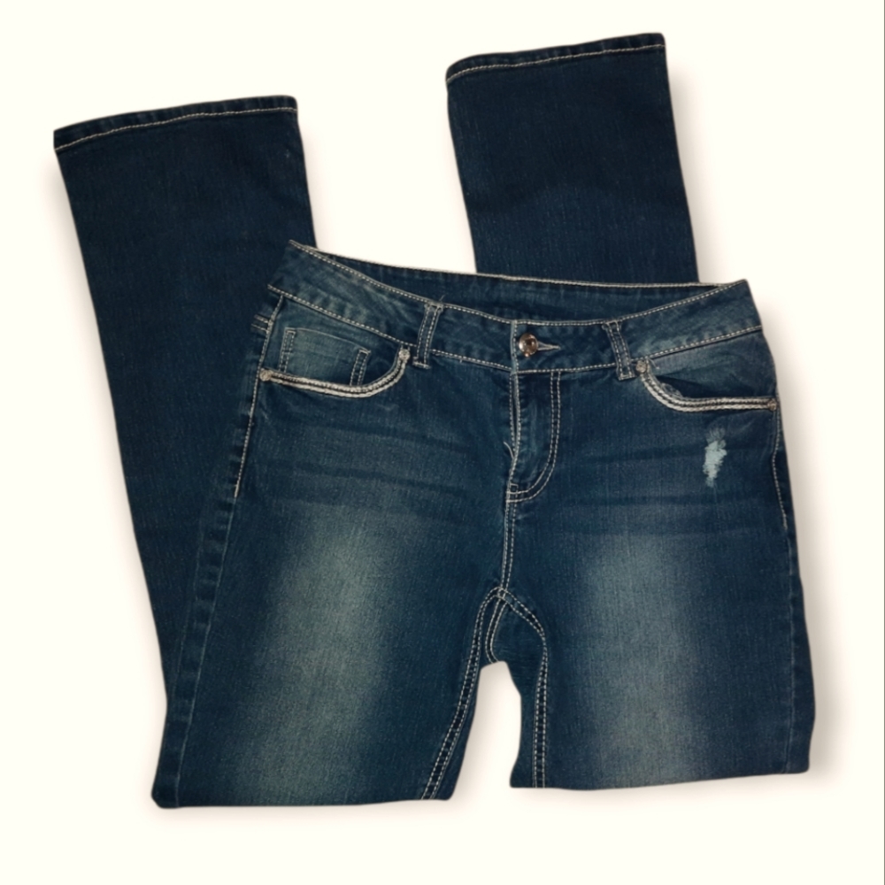 FADED GLORY DISTRESSED/RIPPED WOMEN'S DENIM JEANS | SIZE 10A